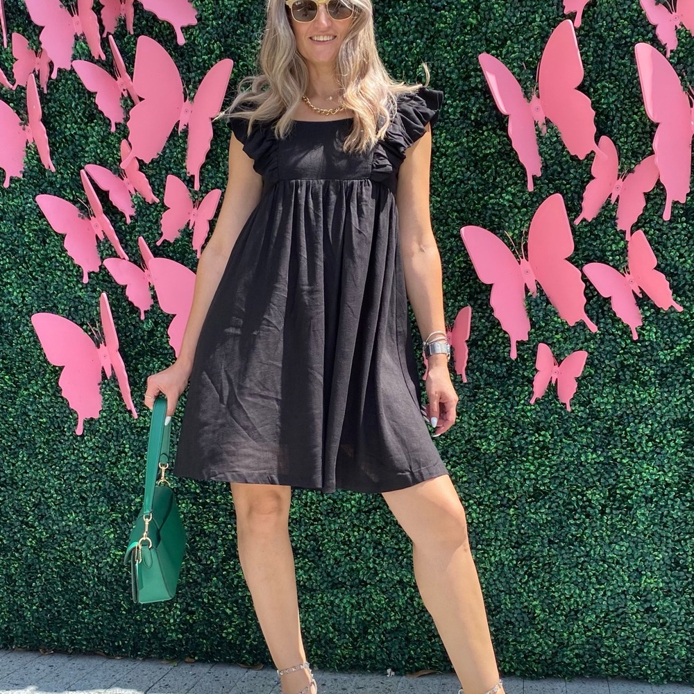 Elegant Black Ruffle Dress